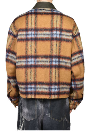 CAMEL CHECK PATTERN JACKET / CAMEL