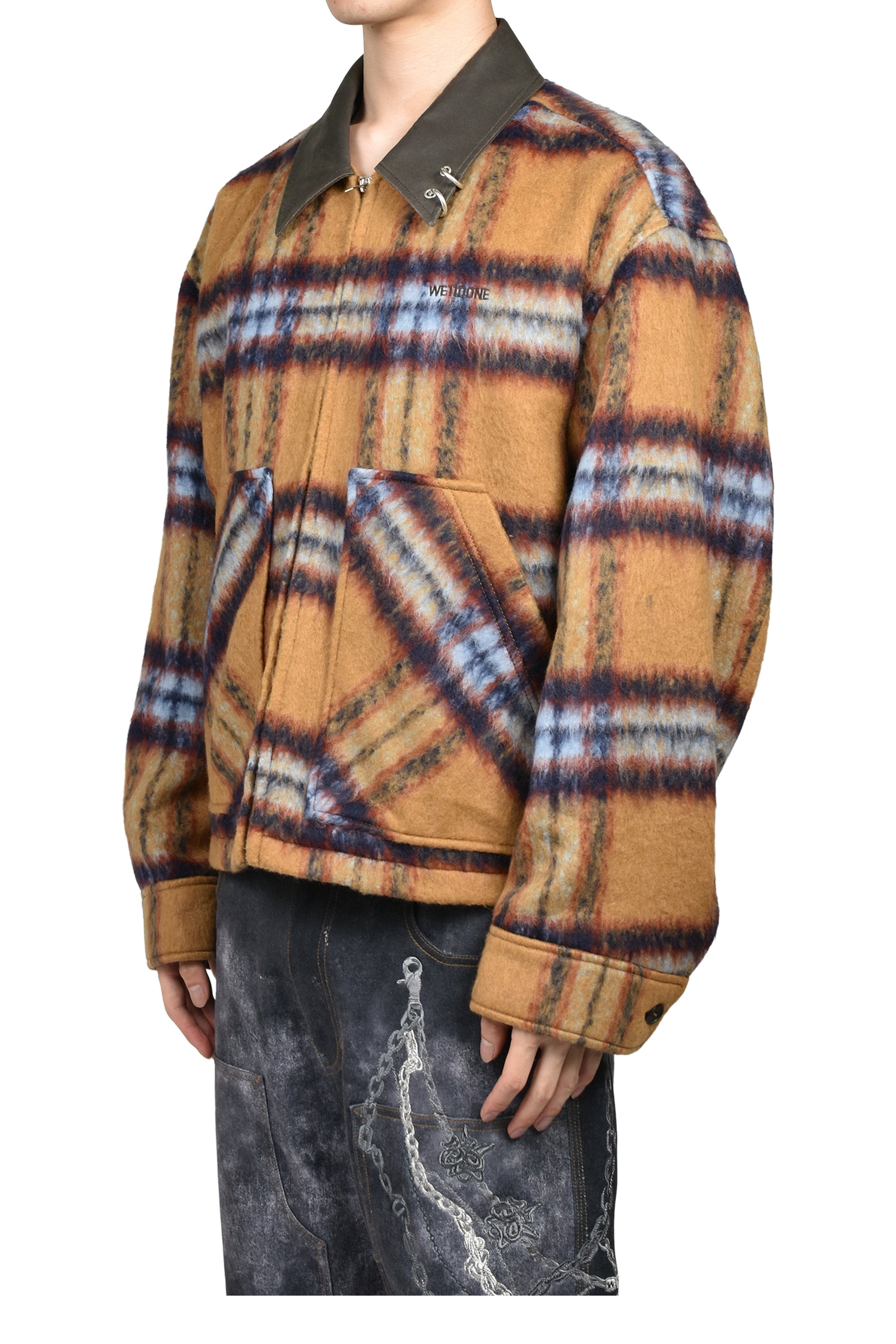 CAMEL CHECK PATTERN JACKET / CAMEL