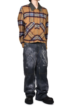 CAMEL CHECK PATTERN JACKET / CAMEL