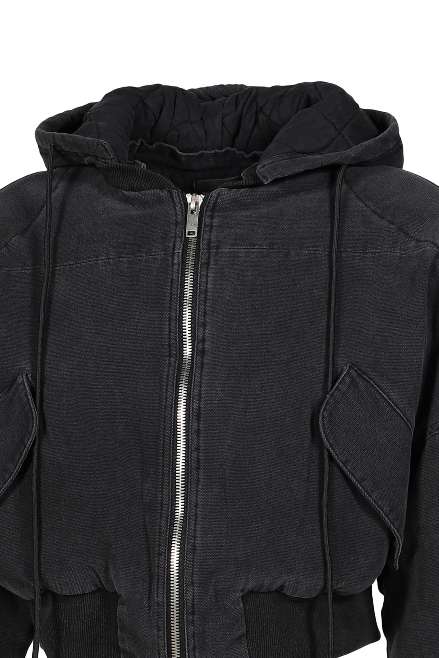 BERLIN CROPPED BOMBER JACKET / WASHED BLK