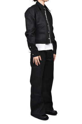 RH CROPPED DENIM SHIRT / RAW BLK