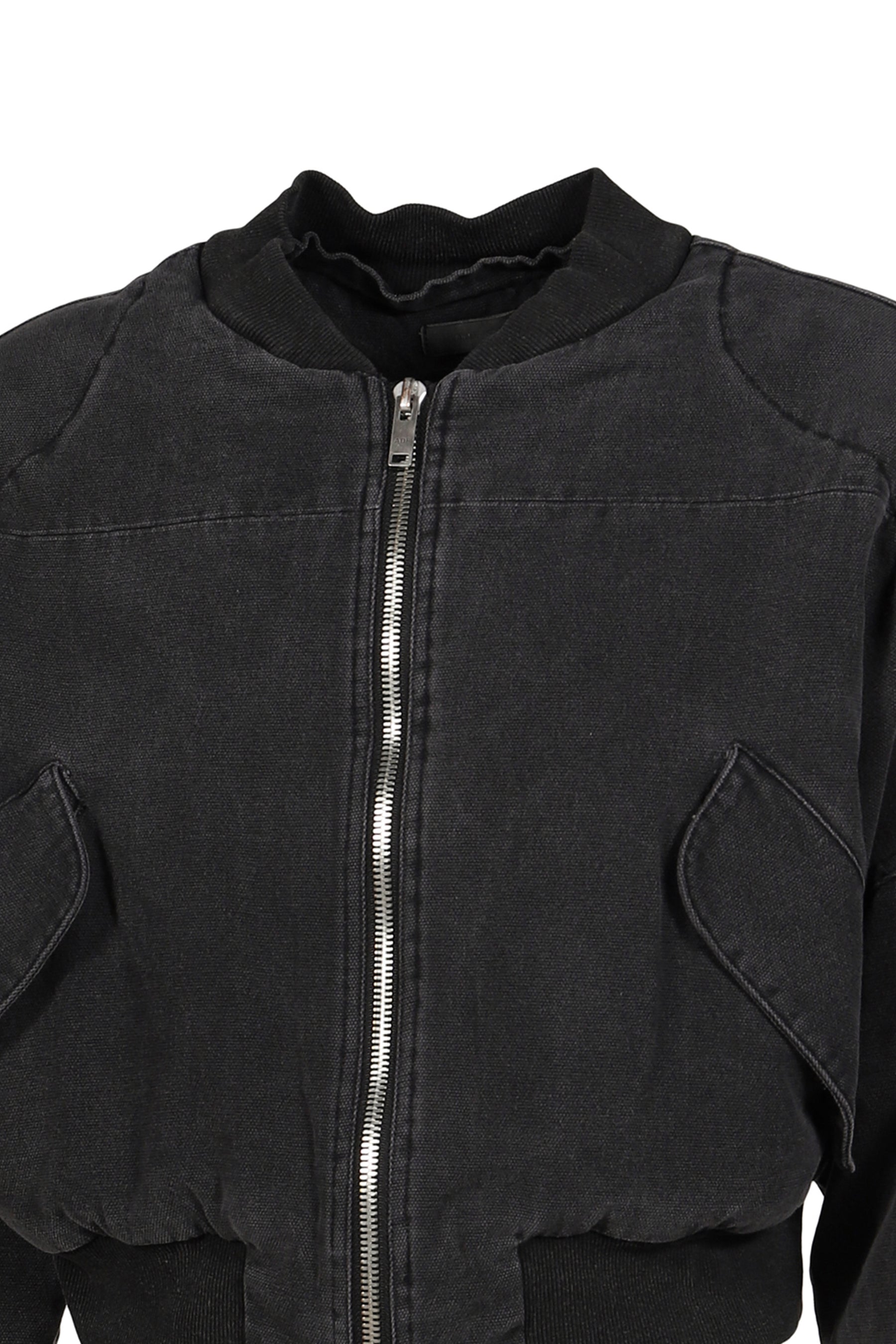 BERLIN CROPPED BOMBER JACKET / WASHED BLK