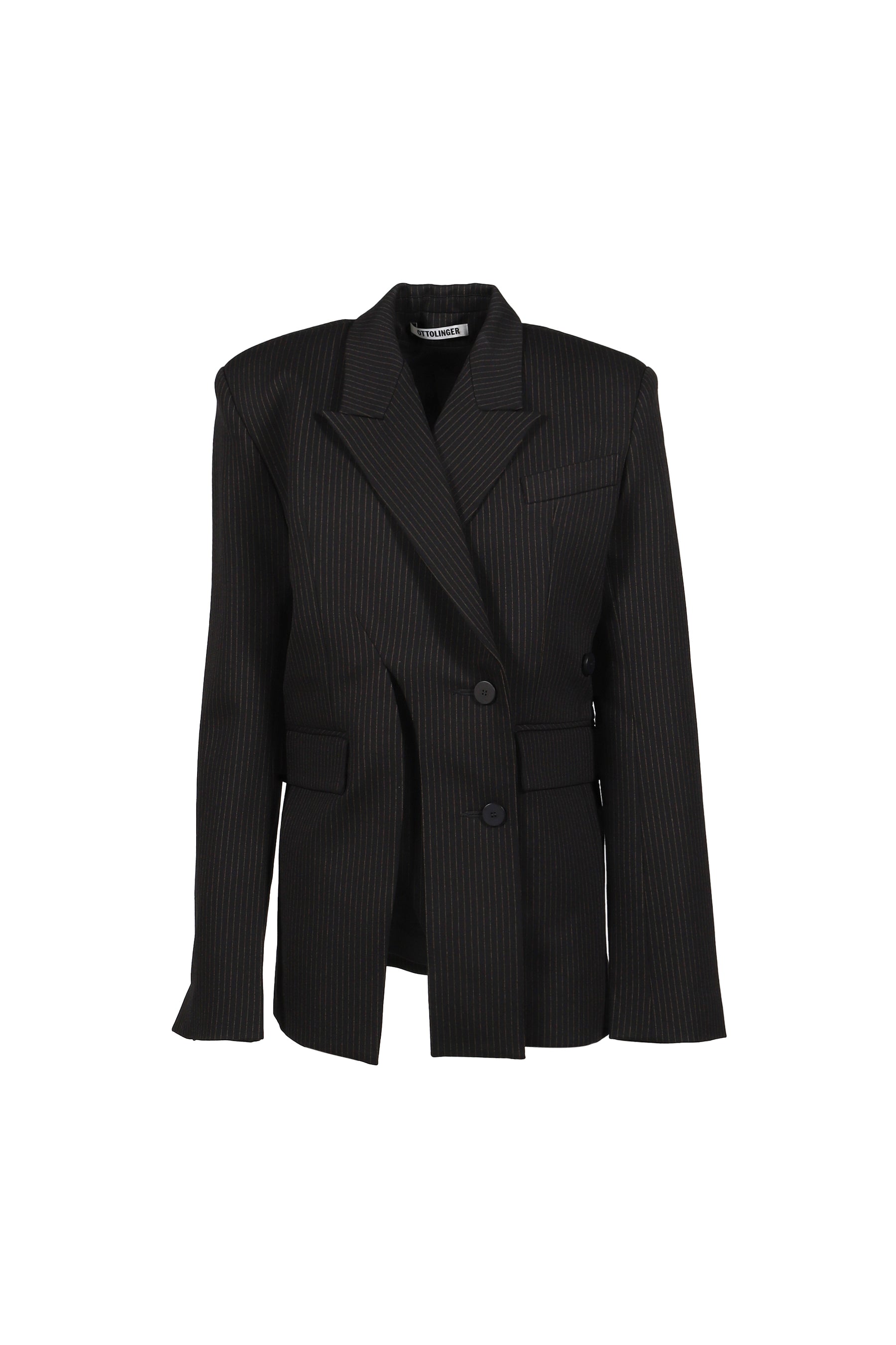 SIGNATURE SPLIT BLAZER / BLACK