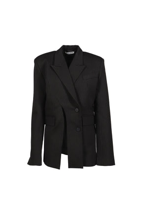 SIGNATURE SPLIT BLAZER / BLACK