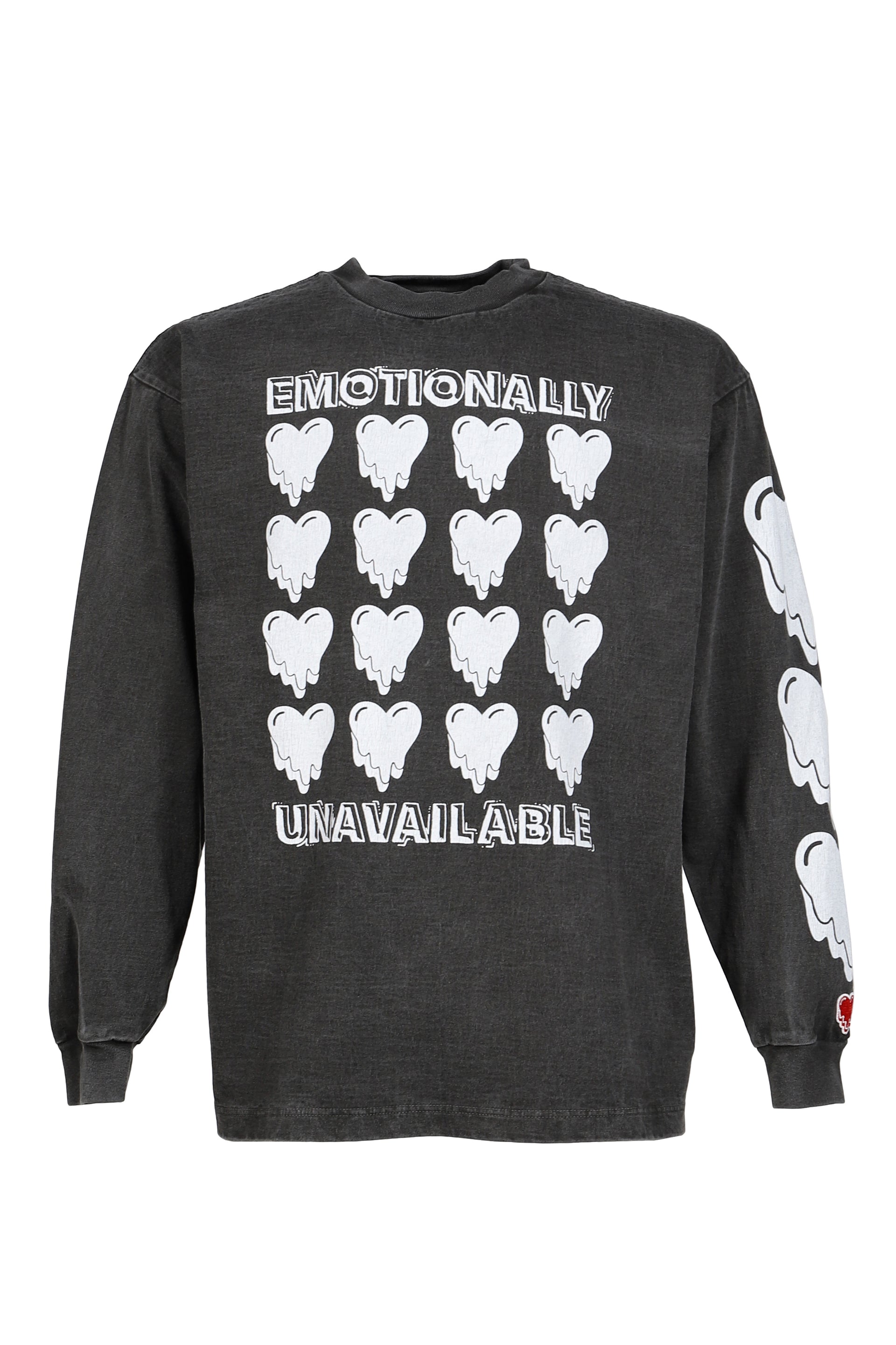 EU HEART L/S TEE / BLK