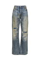 WASHED BOOTCUT DENIM / BLU