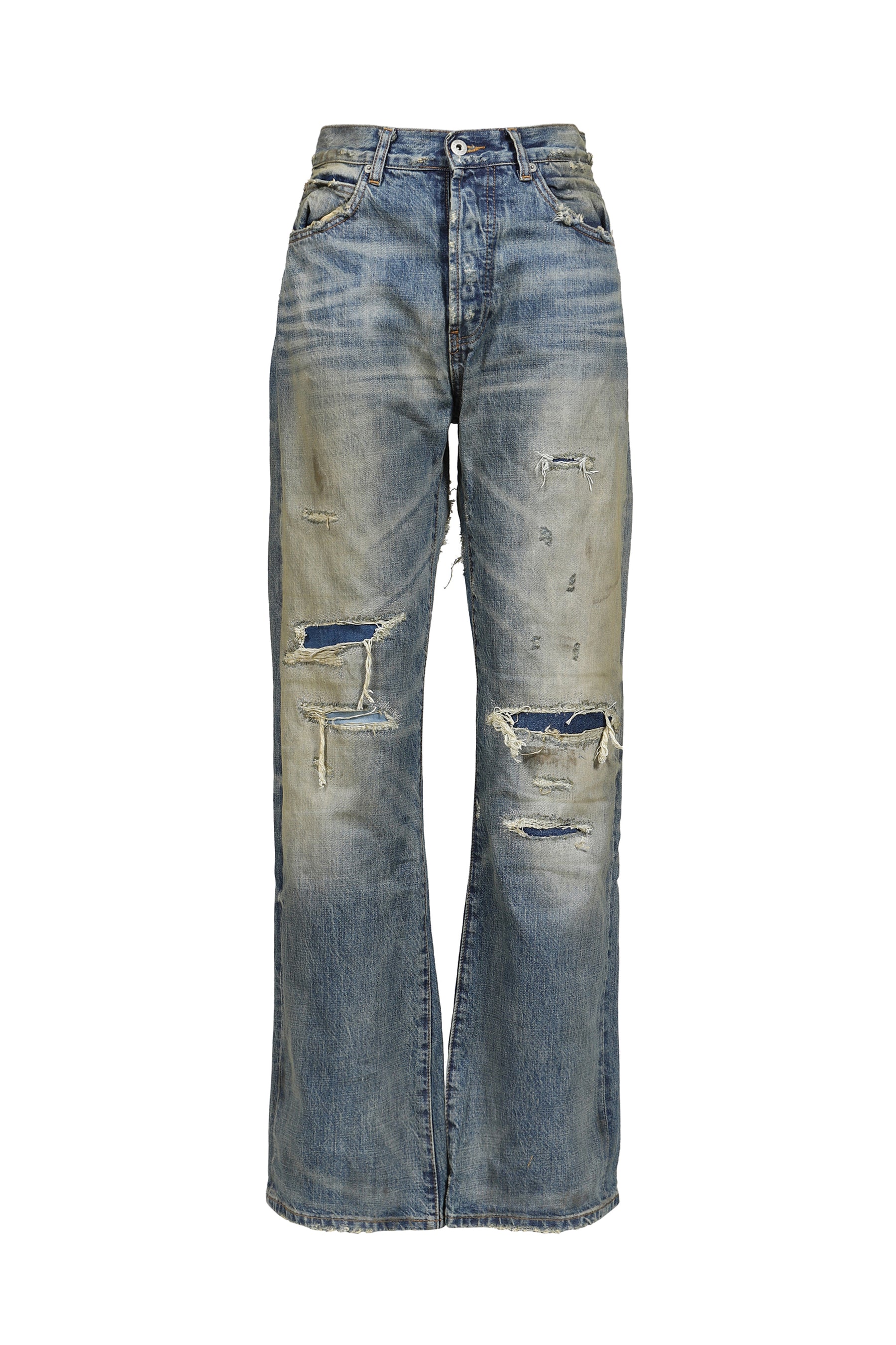 WASHED BOOTCUT DENIM / BLU