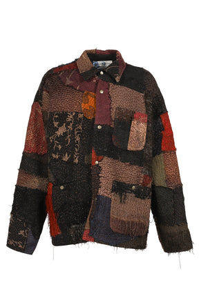 RAIN JACKET SUEDE COLLAR / BRW