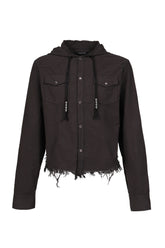 HOODED SHIRT / BLK