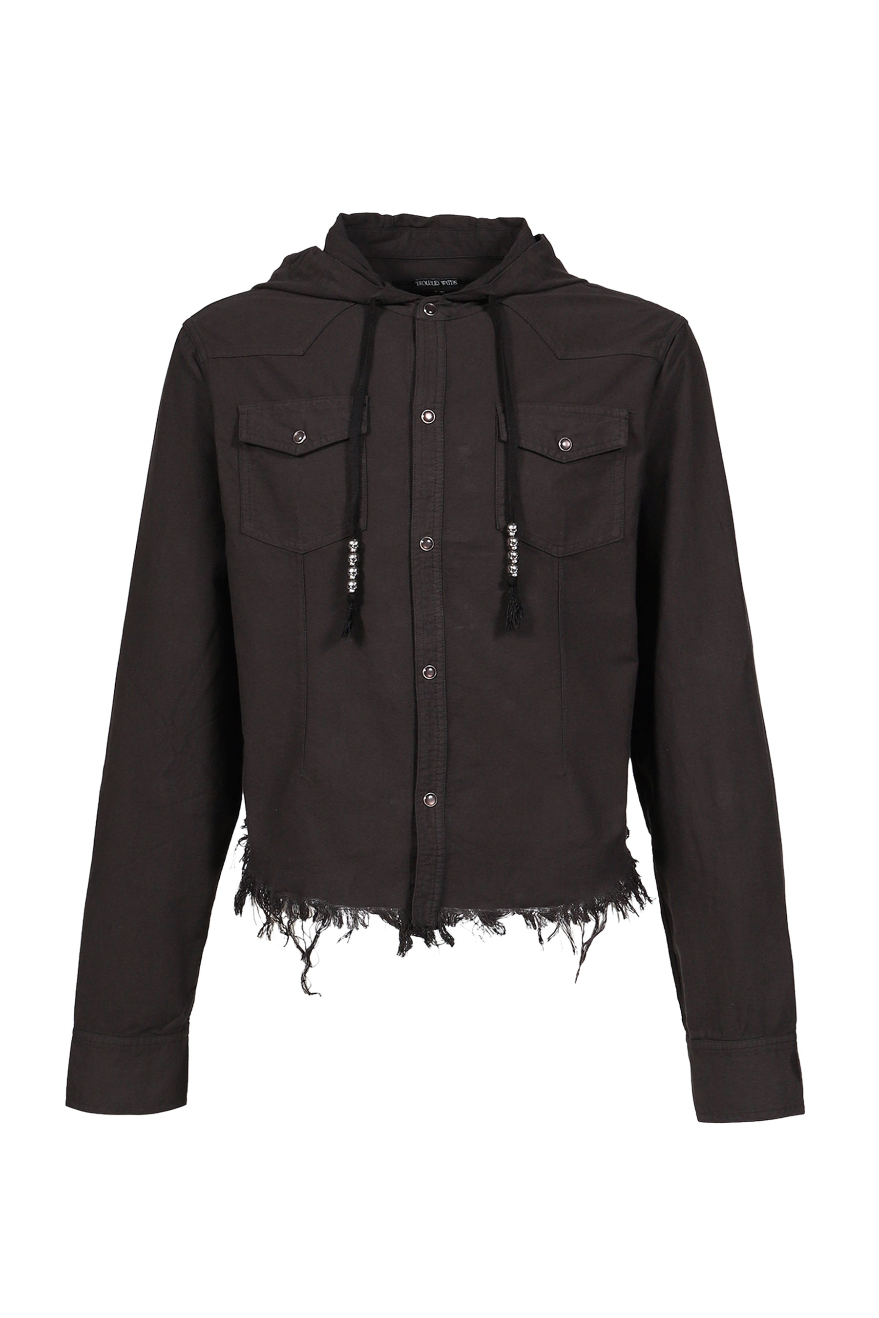 HOODED SHIRT / BLK