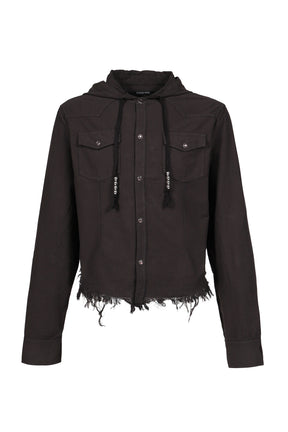 HOODED SHIRT / BLK