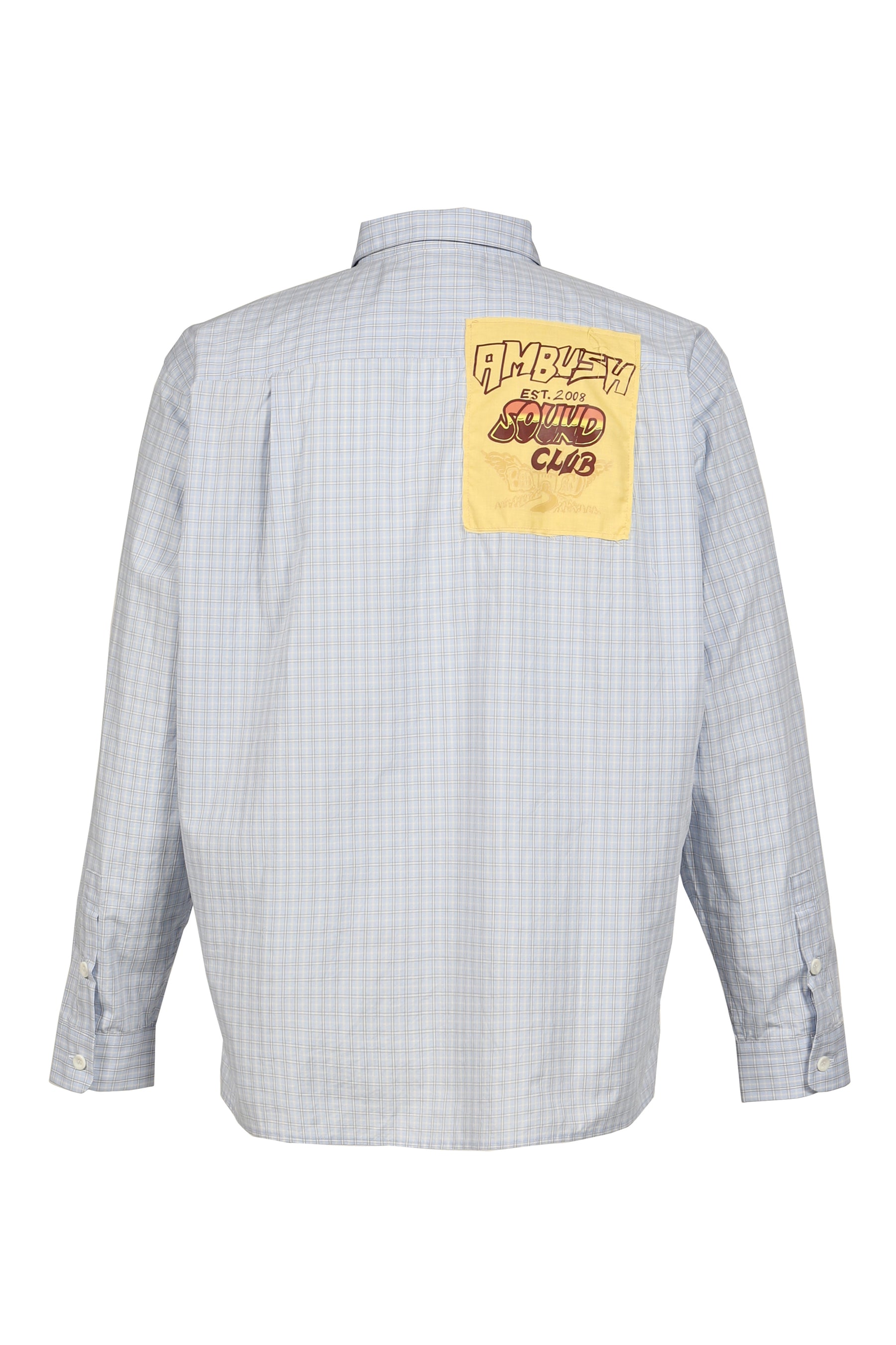 PATCH CHECK L/S SHIRT / L.BLU