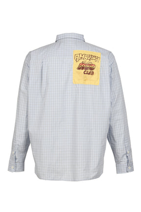 PATCH CHECK L/S SHIRT / L.BLU