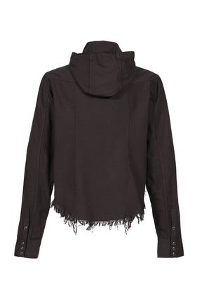 HOODED SHIRT / BLK