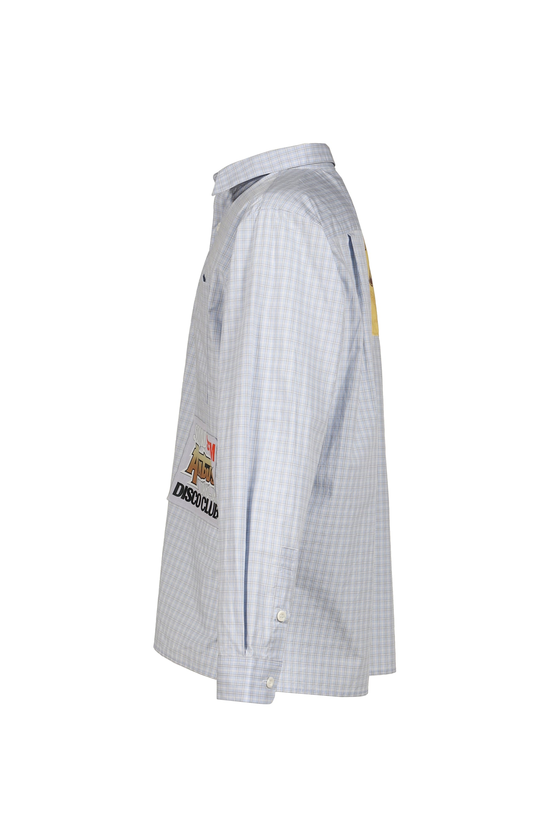 PATCH CHECK L/S SHIRT / L.BLU