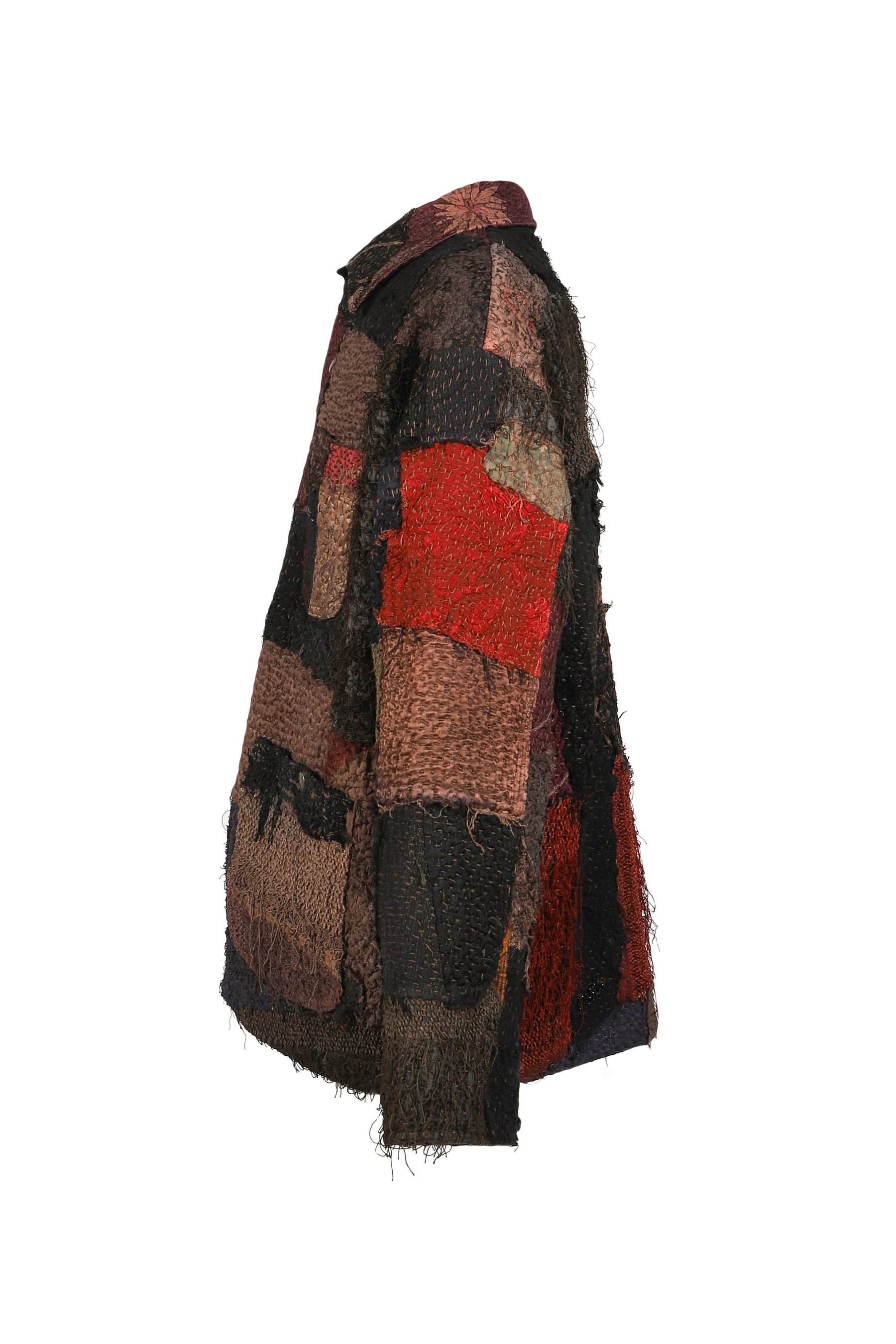 RAIN JACKET SUEDE COLLAR / BRW