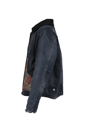 SATOSHI 9 TO 5 WORK JACKET / WASHED BLK