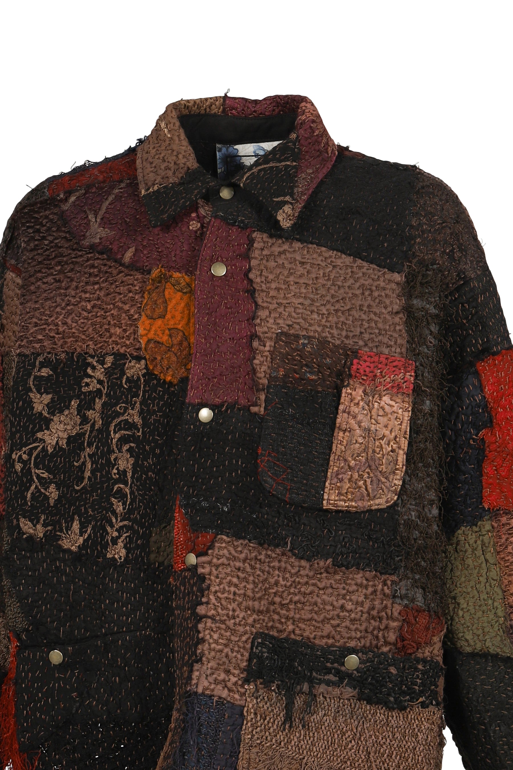 RAIN JACKET SUEDE COLLAR / BRW