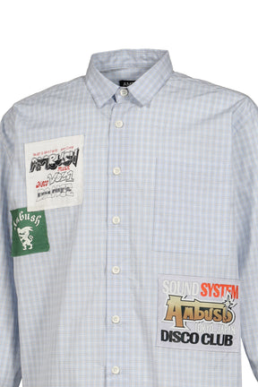 PATCH CHECK L/S SHIRT / L.BLU