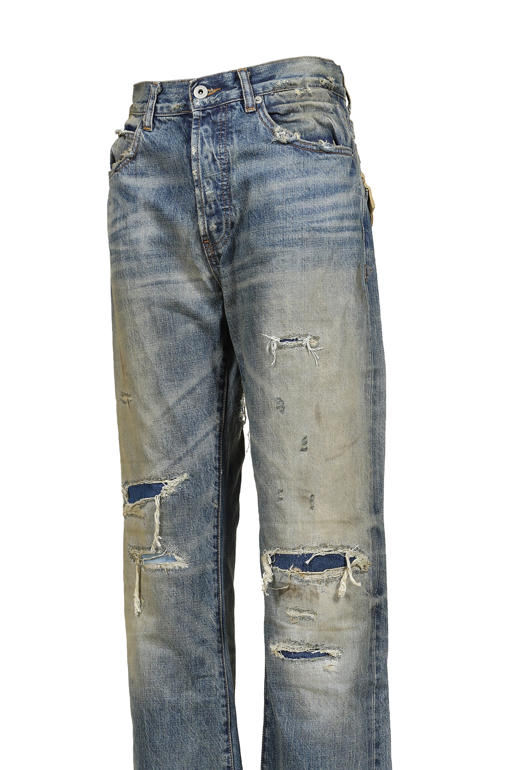 WASHED BOOTCUT DENIM / BLU