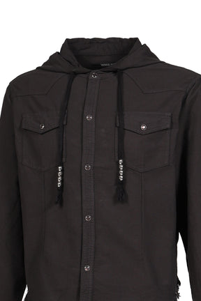 HOODED SHIRT / BLK