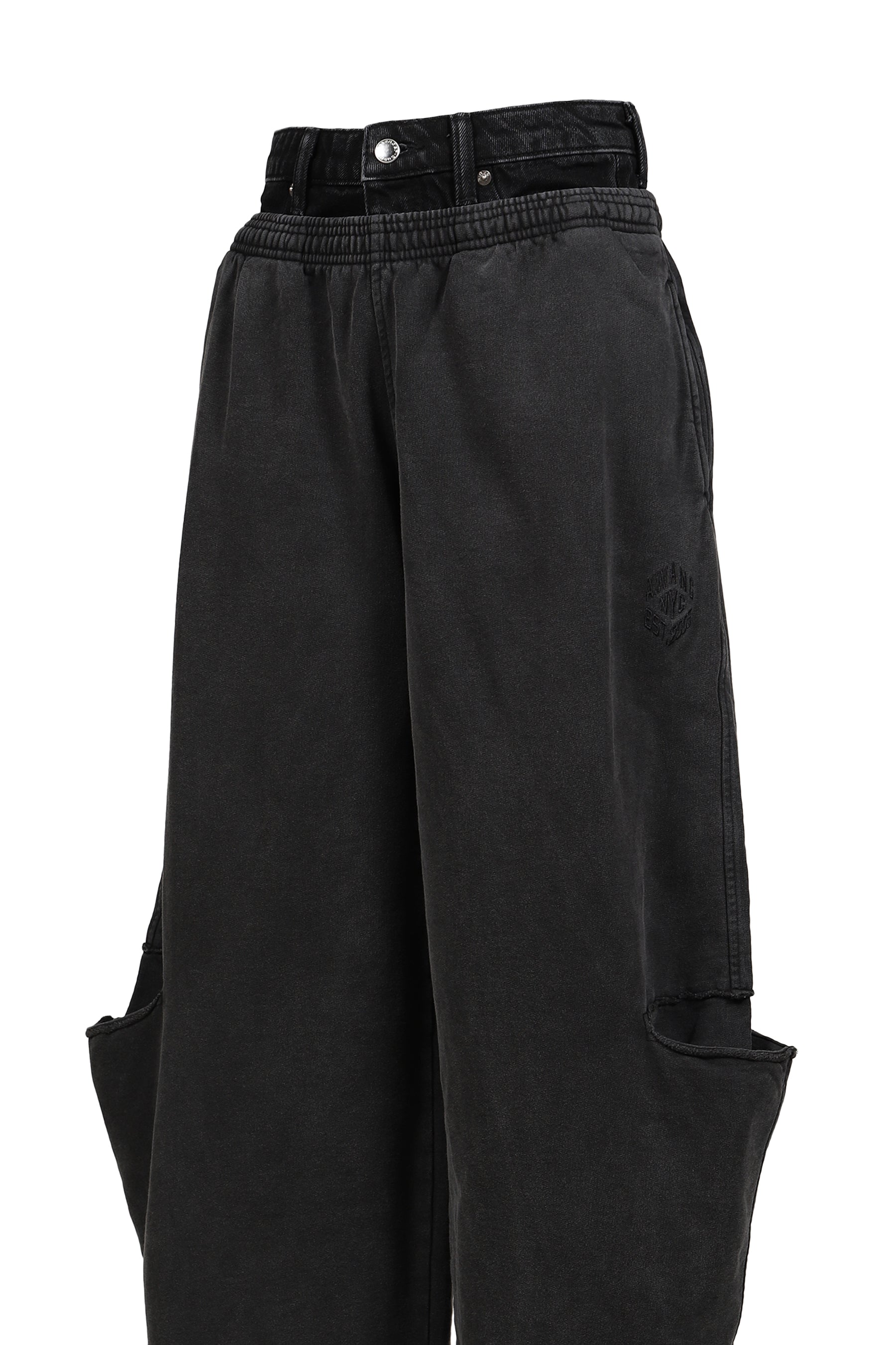 alexanderwang alexander wang SS26 PRE-STYLED SLASHED SWEATPANT