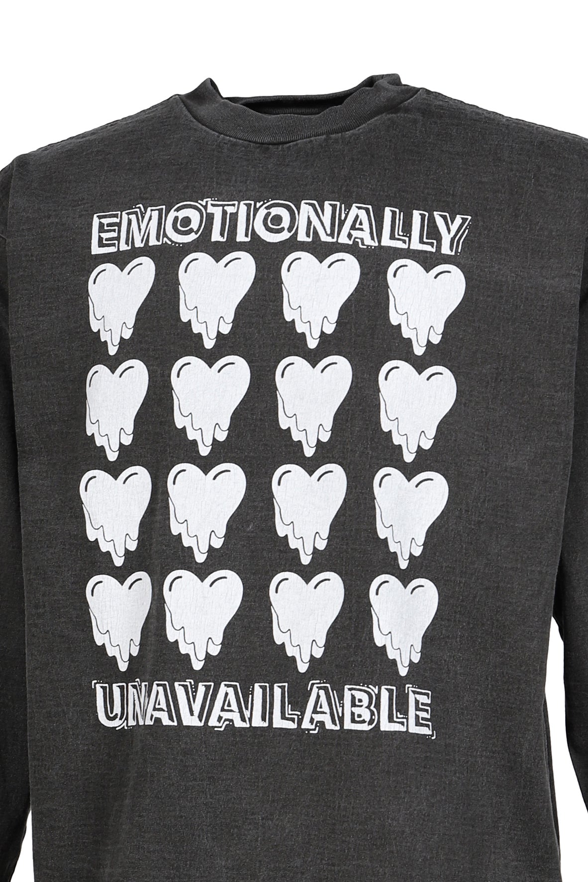 EU HEART L/S TEE / BLK