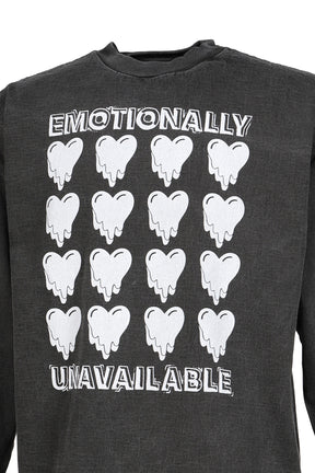 EU HEART L/S TEE / BLK