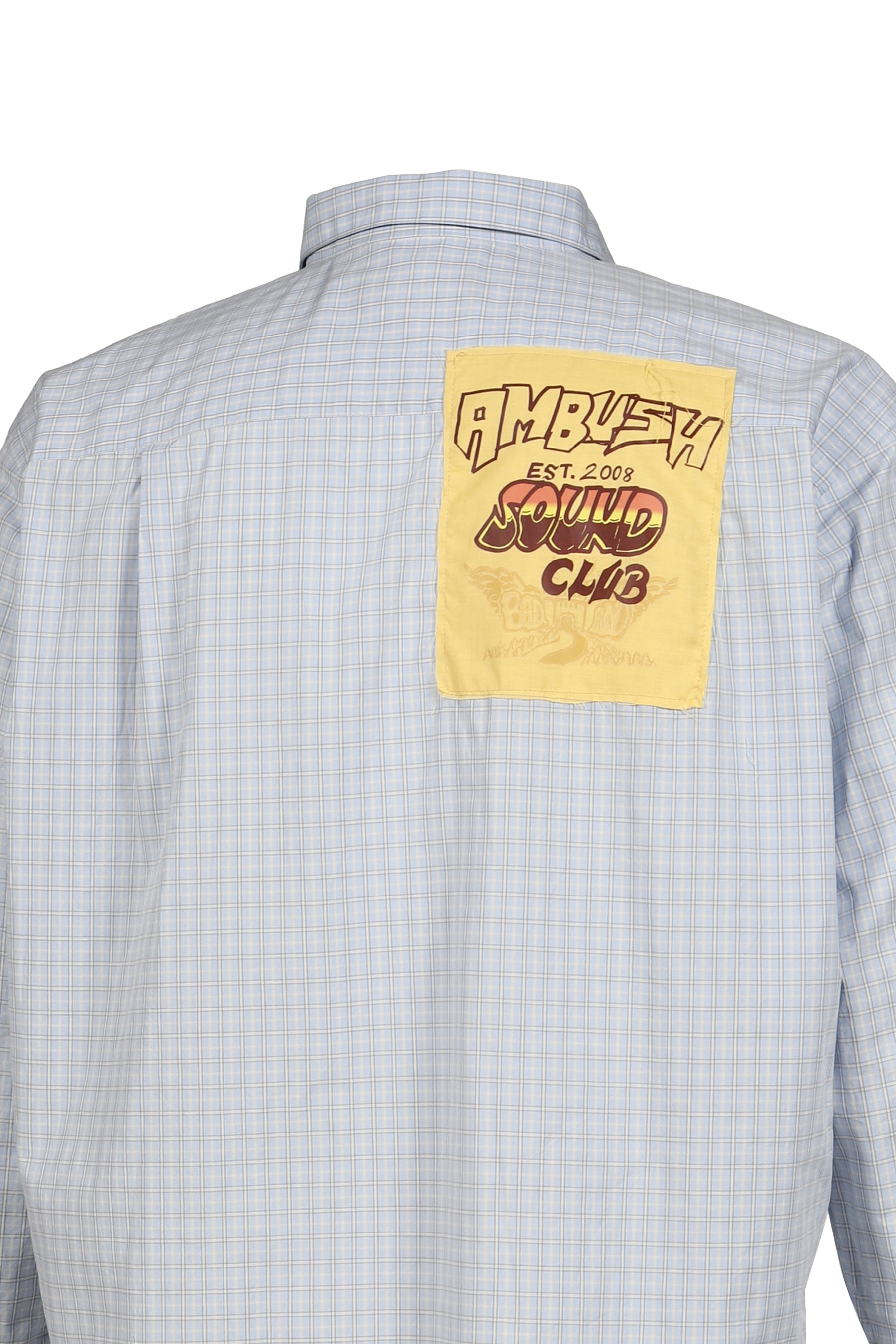 PATCH CHECK L/S SHIRT / L.BLU