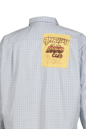 PATCH CHECK L/S SHIRT / L.BLU