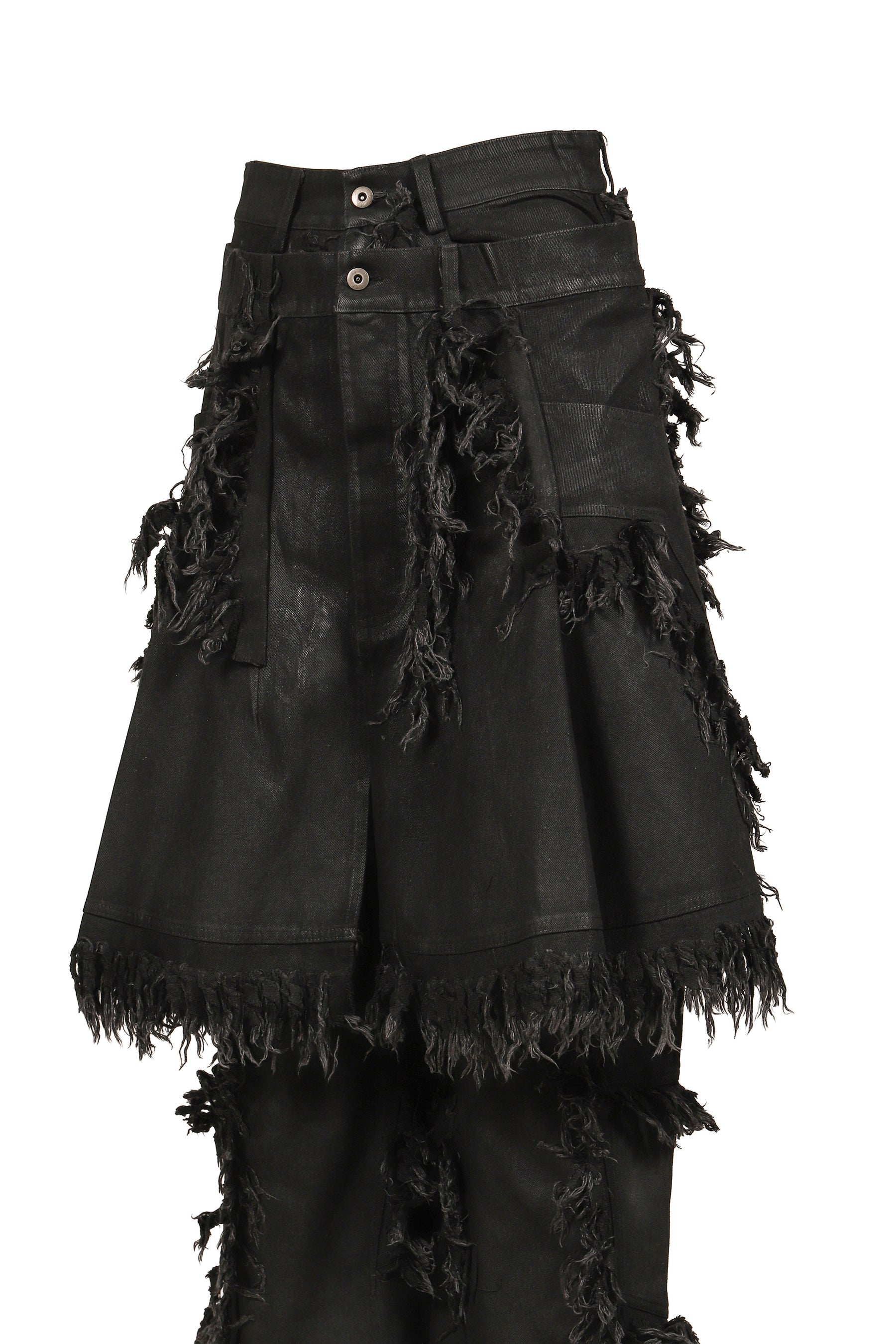 SHRED SKIRT PANTS / BLACK