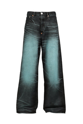 TURN UP WIDE FIT JEANS / GLACIER