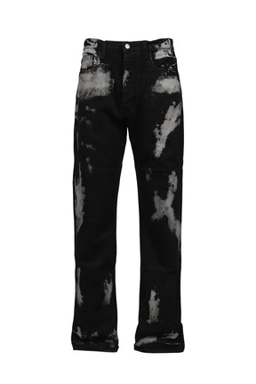 BLEACH STRAIGHT LEG PANT / BLK BLEACH