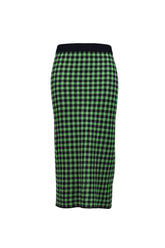 GINGHAM LONG SKIRT / GRN