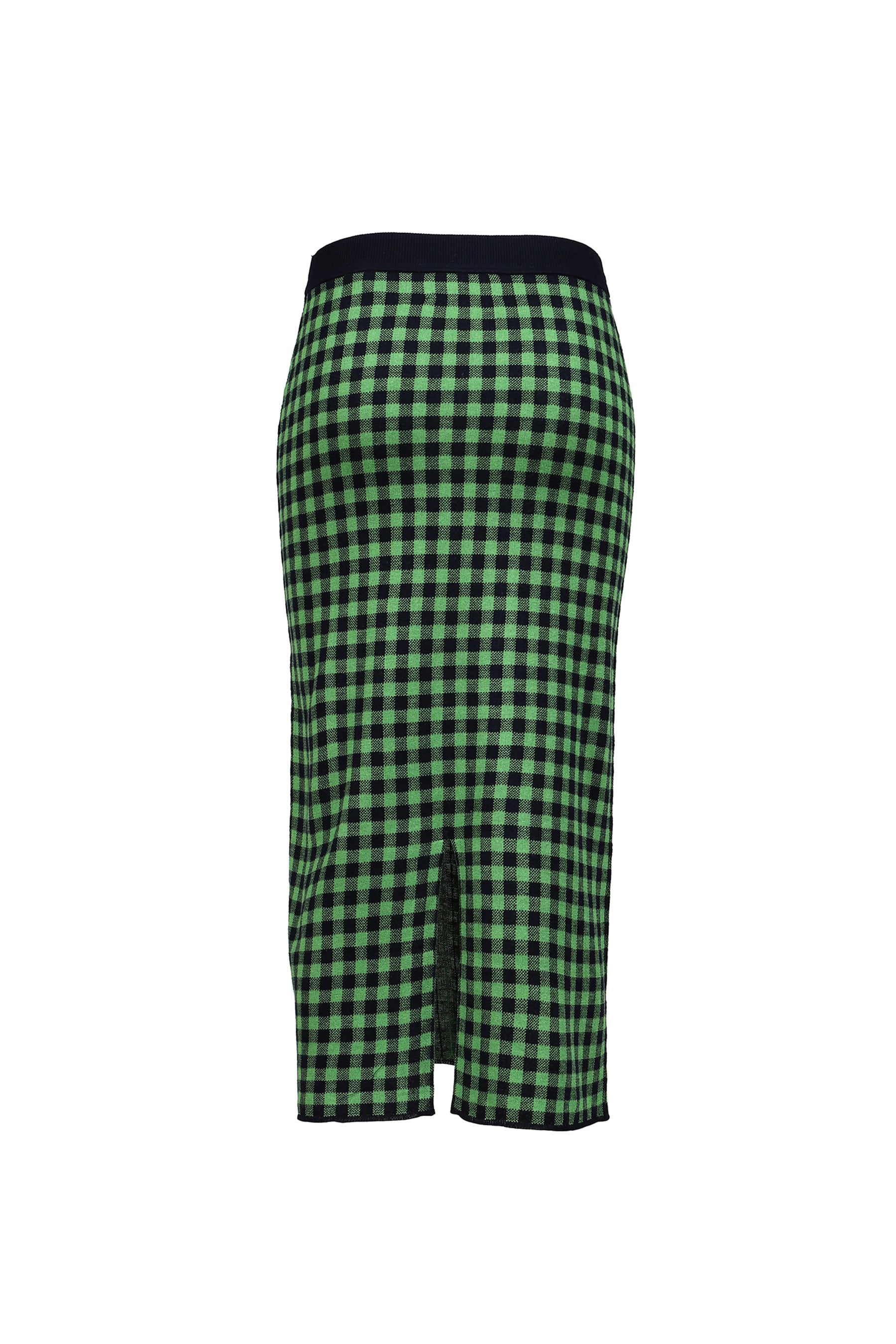 GINGHAM LONG SKIRT / GRN