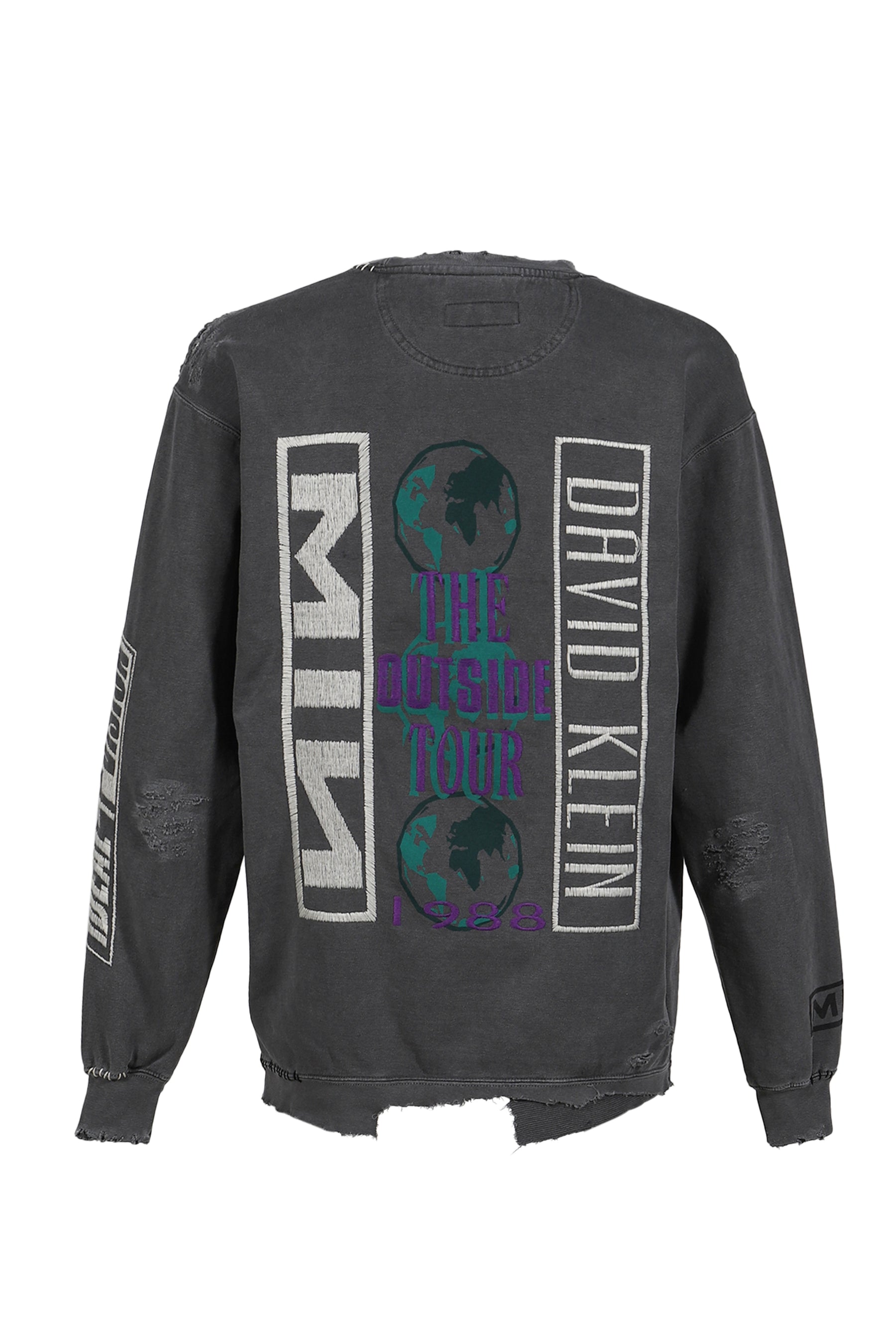 MINUS Minus FW25 BOOTLEG DIY CREW SWEAT WITH REPAIRED (OUTSIDE