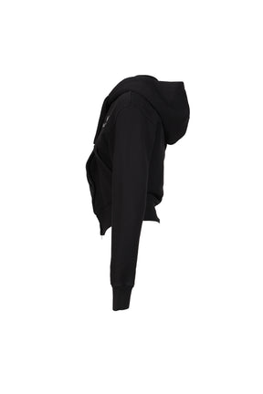TWISTED HOODIE KNIT / BLK