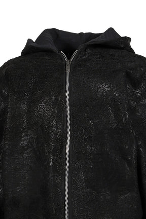 SMOG ZIP UP HOODIE / BLK