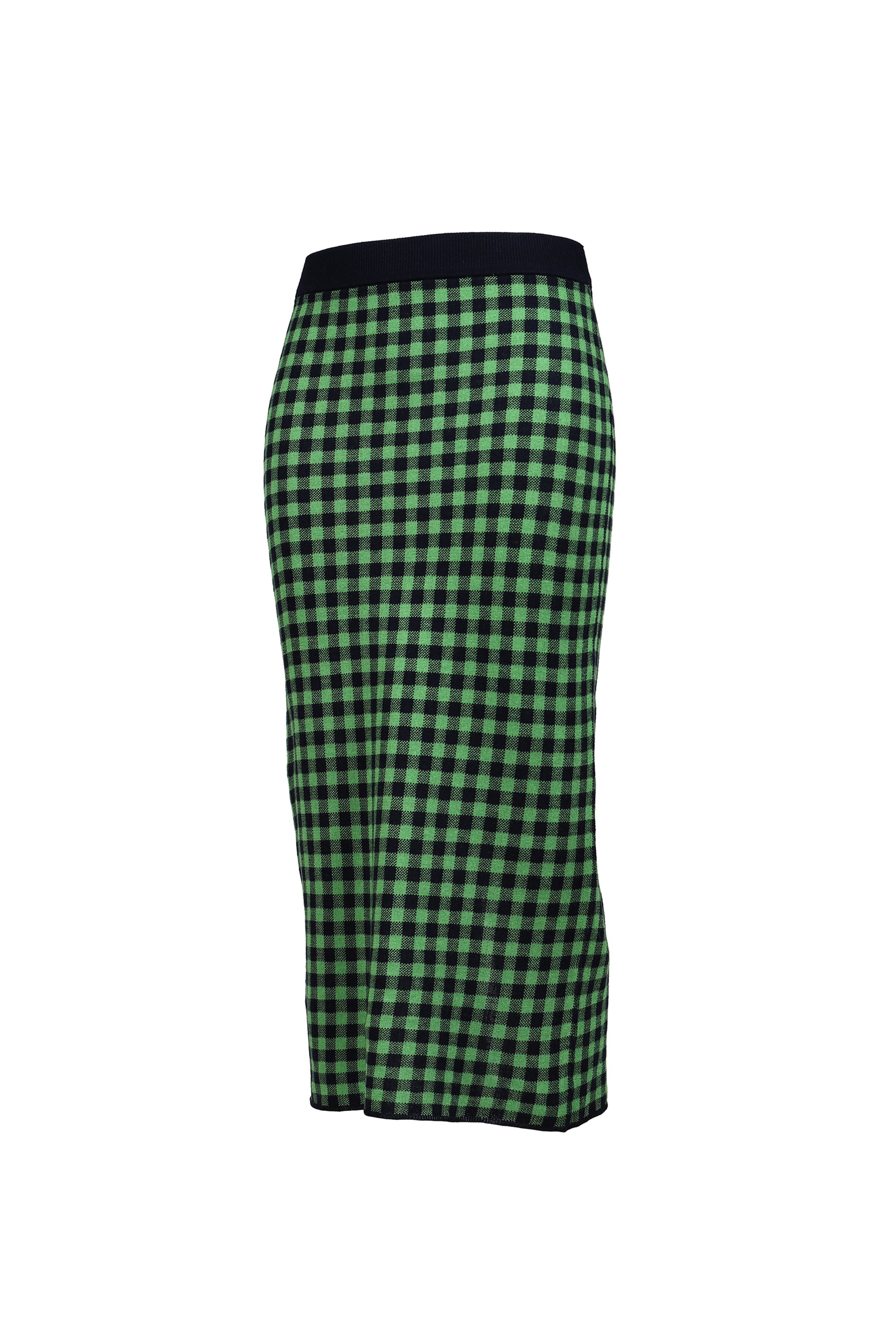 GINGHAM LONG SKIRT / GRN