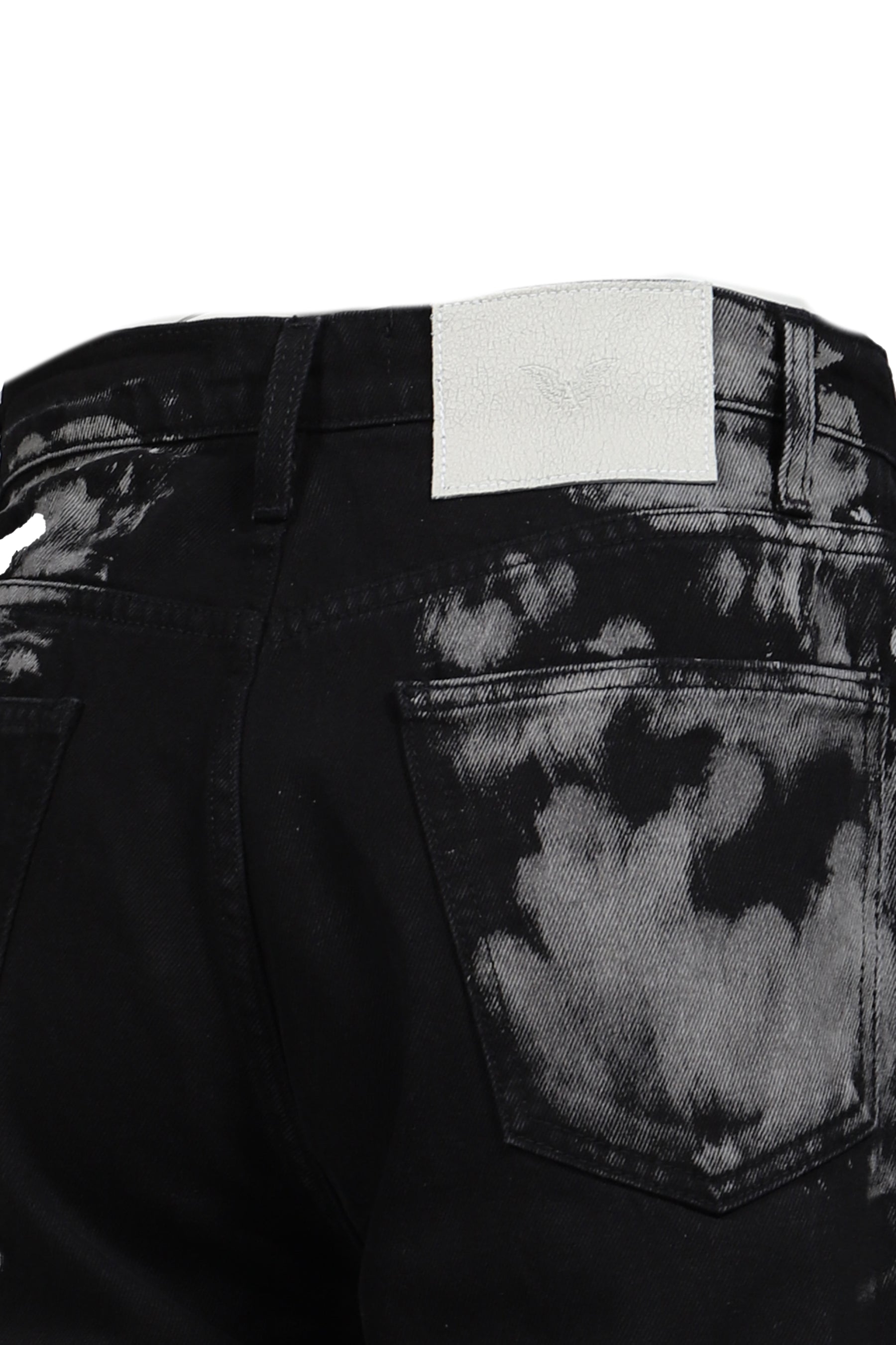 BLEACH STRAIGHT LEG PANT / BLK BLEACH