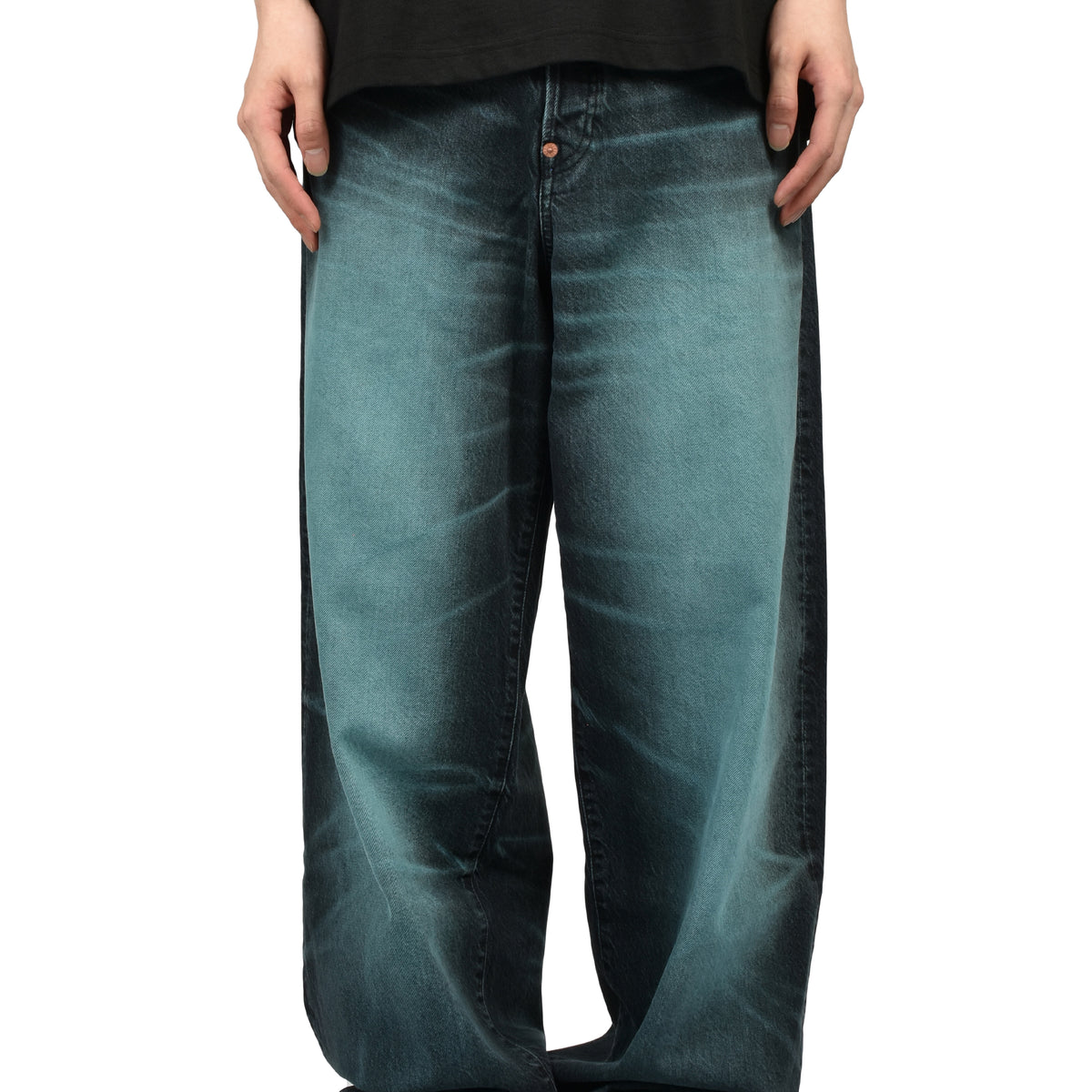 KENZO ケンゾー SS26 TURN UP WIDE FIT JEANS / GLACIER - NUBIAN ヌビアン