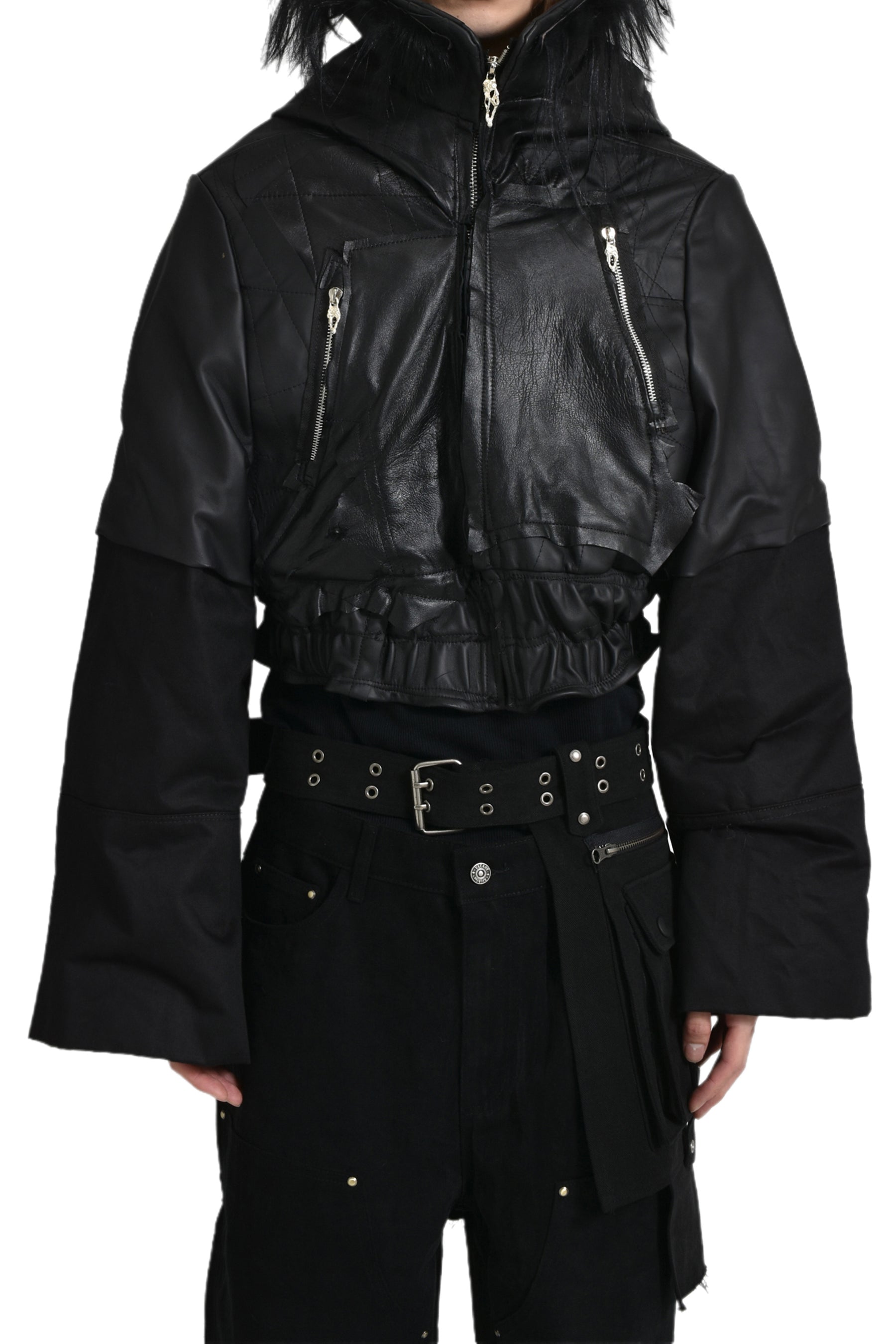 DRAGONCELLO CROPPED JACKET / BLK