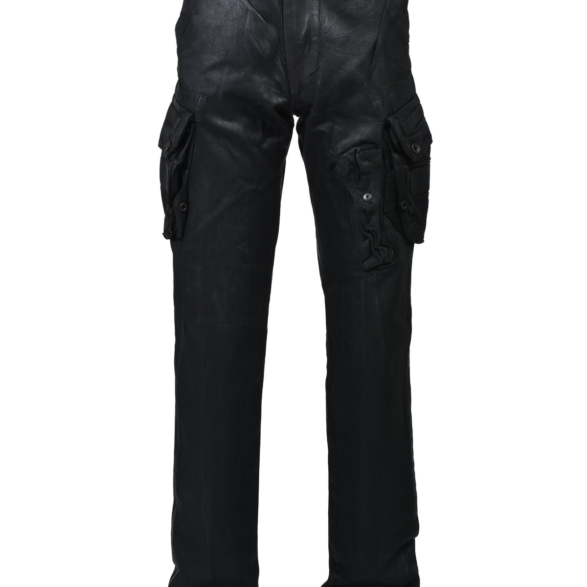 JULIUS ユリウス SS26 10OZ DENIM GASMASK CARGO / BLK WAX - NUBIAN