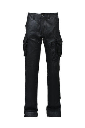 10OZ DENIM GASMASK CARGO / BLK WAX