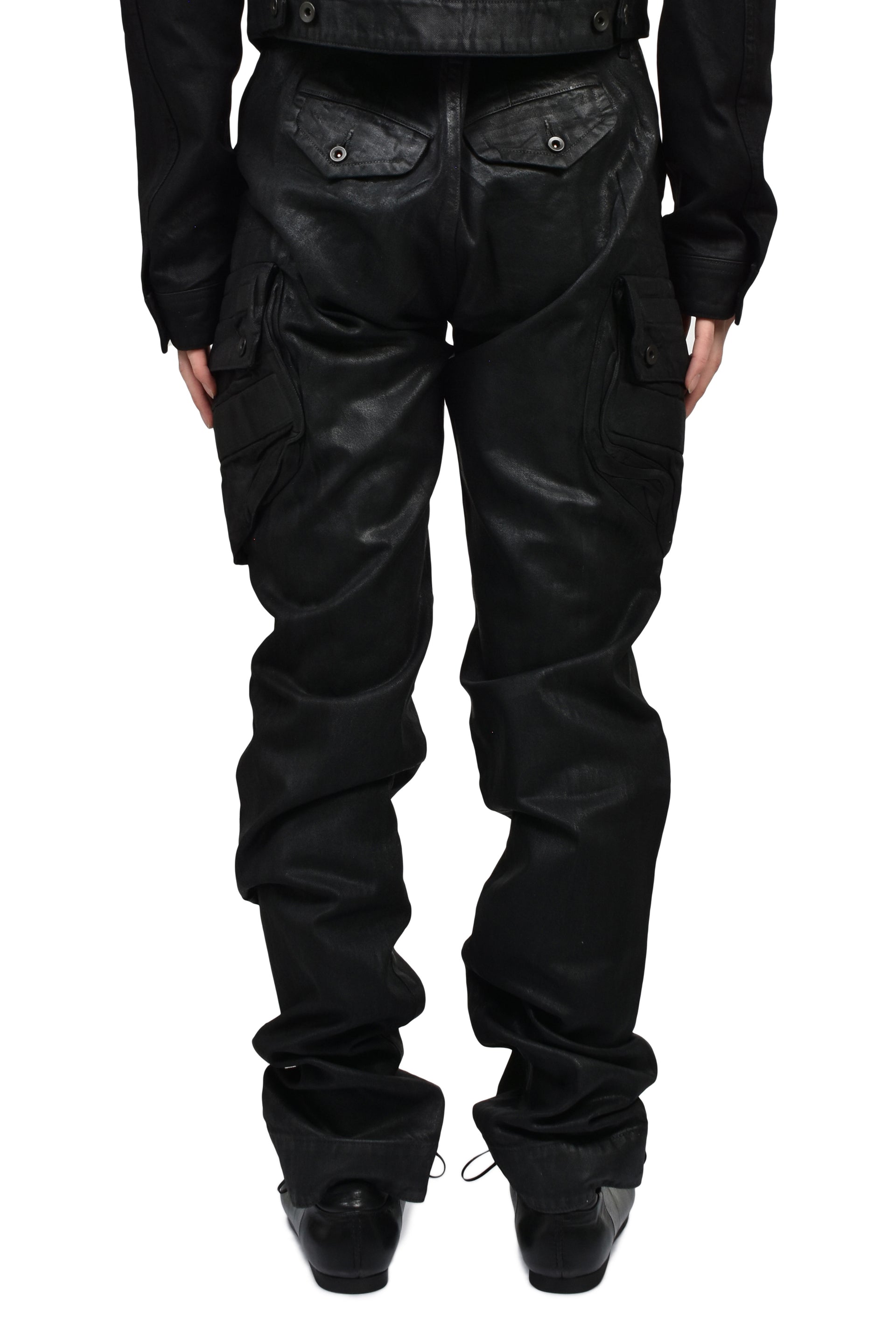 10OZ DENIM GASMASK CARGO / BLK WAX