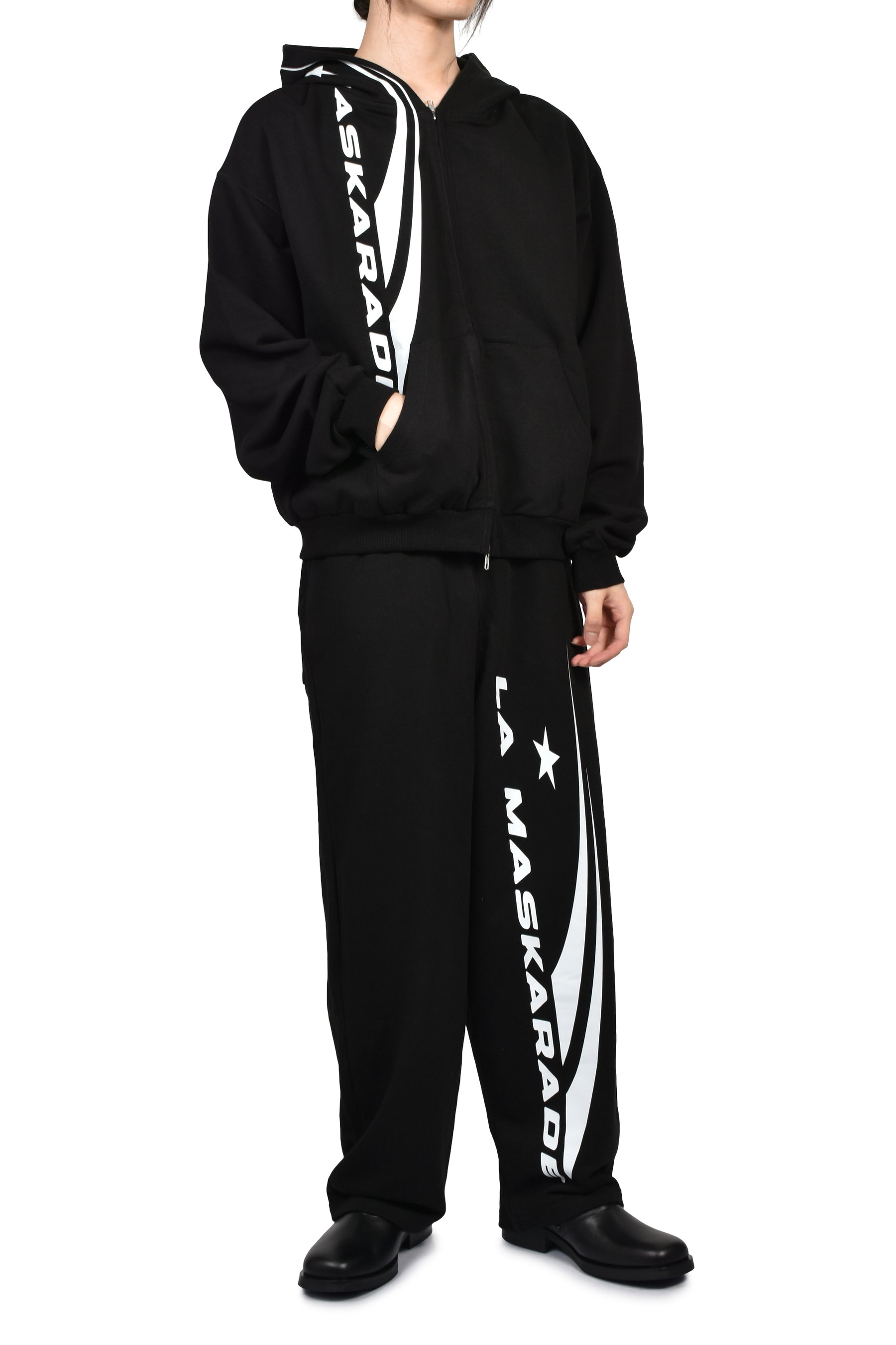 ULTRA HEAVY MSKRD HOODIES / BLK