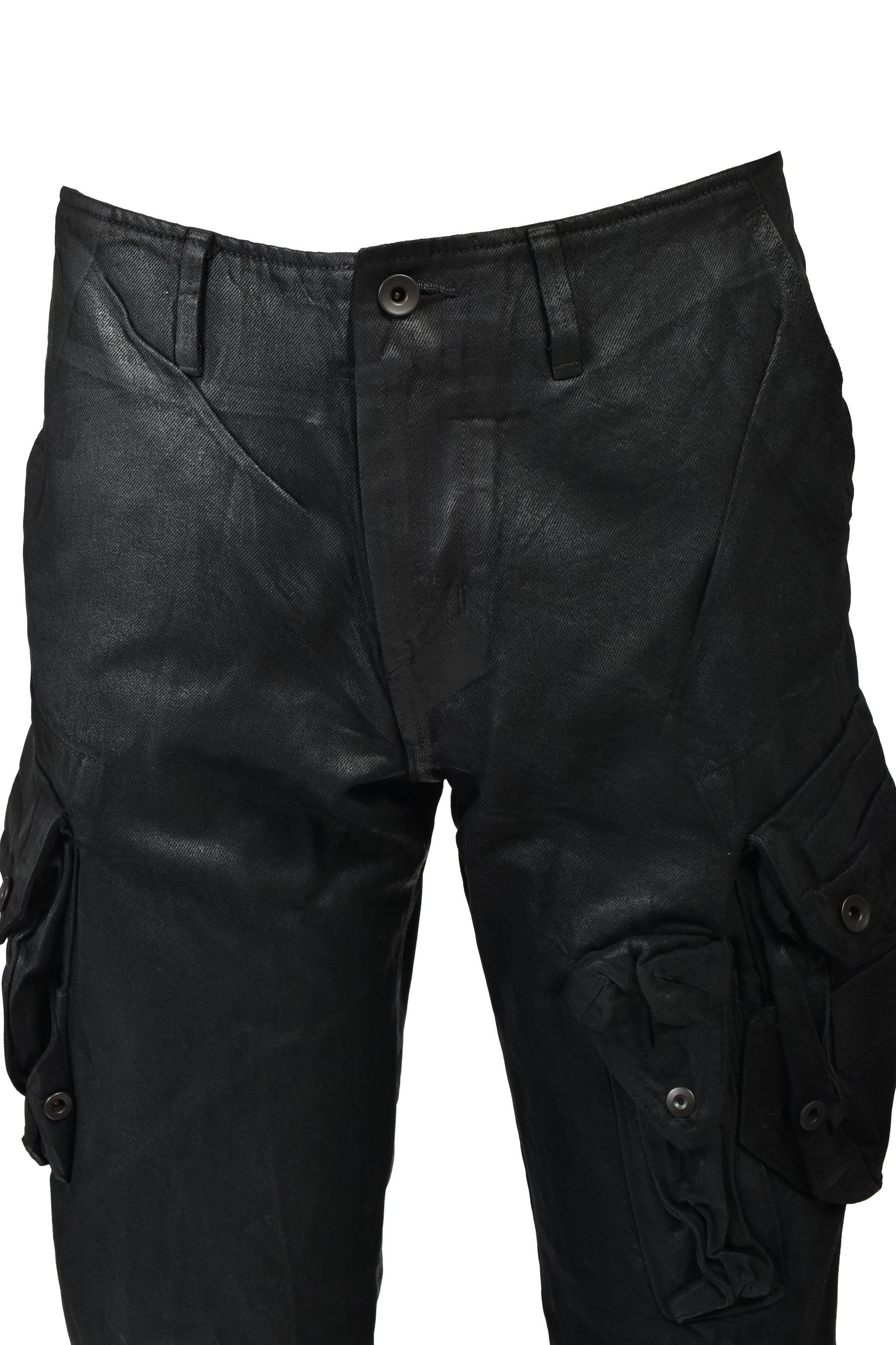 10OZ DENIM GASMASK CARGO / BLK WAX