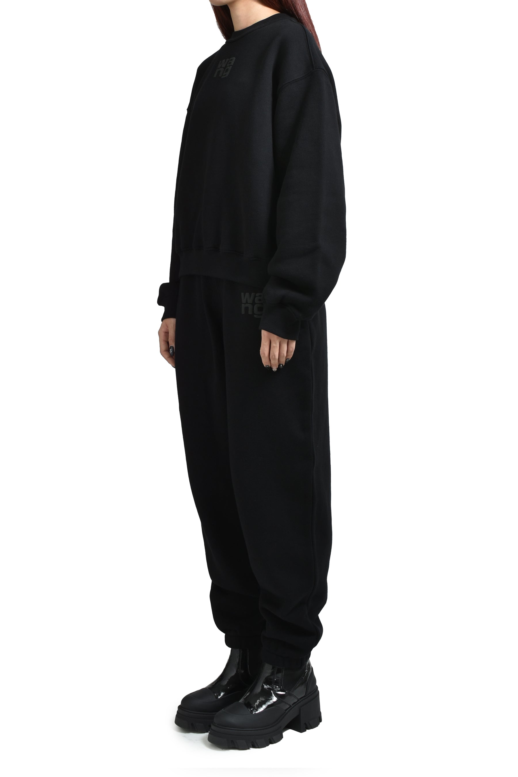 ESSENTIAL TERRY CLASSIC SWEATPANT PUFF PAINT LOGO / BLK 