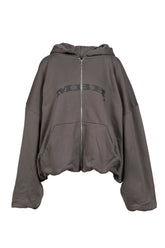 INFLATED MBH DEVIL ZIPPED HOODIE UNISEX / WASHED GRY