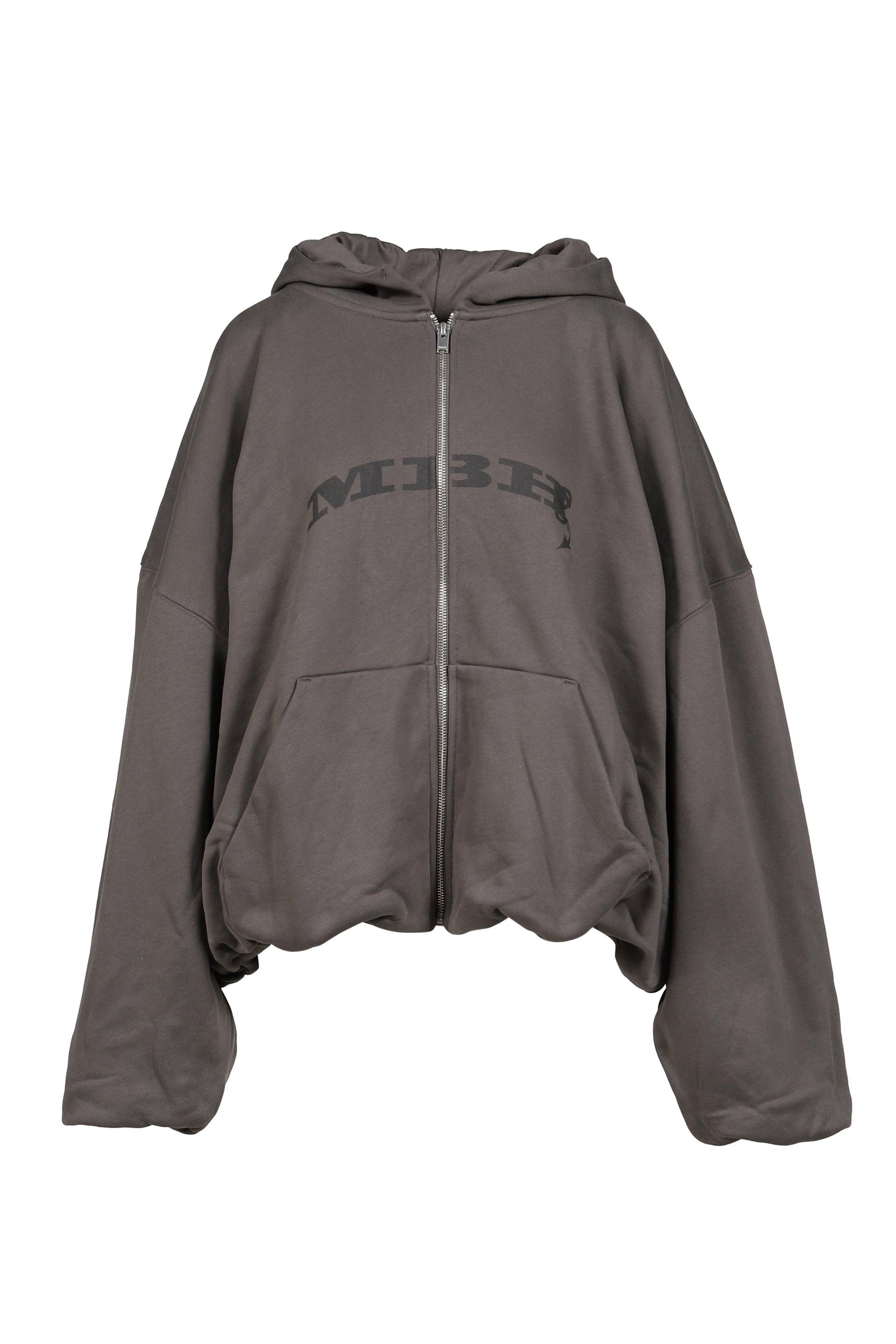 INFLATED MBH DEVIL ZIPPED HOODIE UNISEX / WASHED GRY